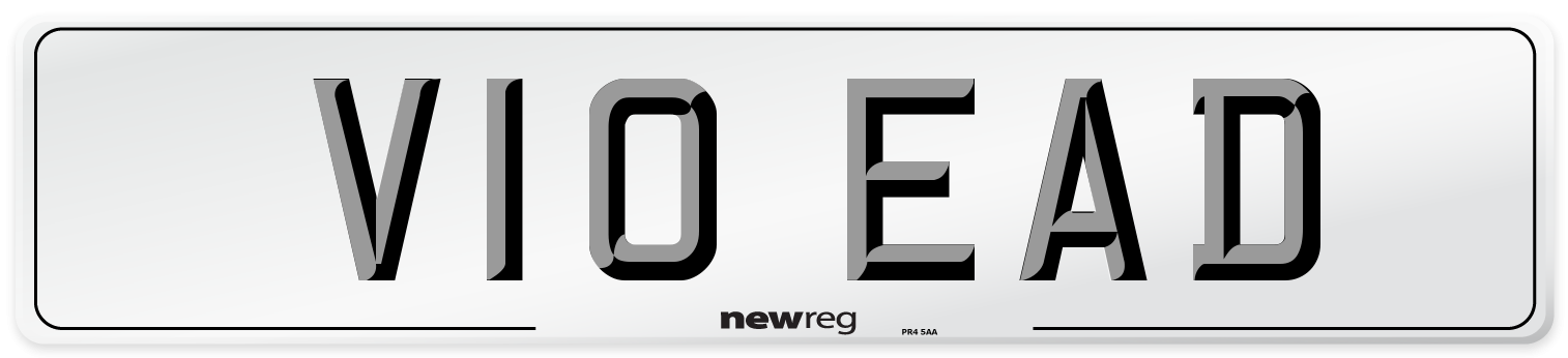 V10 EAD Number Plate from New Reg